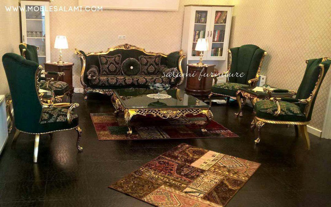 عکس مبل ترکیبی با کاناپه رز و مبل روسی